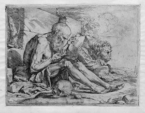 Lot 5230, Auction  107, Ribera, Jusepe de, Der hl. Hieronymus, lesend in der Wüste
