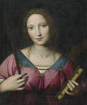 Lot 6002, Auction  107, Luini, Bernardino - nach, Die hl. Katharina von Alexandria