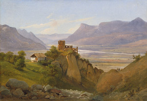 Lot 6077, Auction  107, Petersen, Vilhelm Peter Carl, Burgruine im Etschtal (Burg Maultasch bei Terlan?)