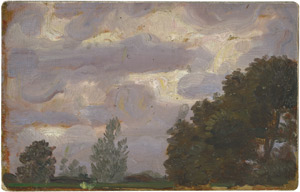 Lot 6078, Auction  107, Deutsch, Mitte 19. Jh. Parklandschaft mit Wolkenstudie