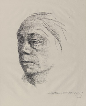 Lot 8144, Auction  107, Kollwitz, Käthe, Kleines Selbstbildnis nach links