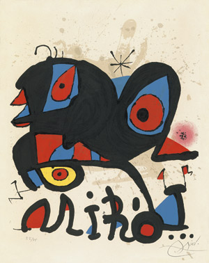 Lot 8204, Auction  107, Miró, Joan, Plakat für die Ausstellung "Miró", Louisiana, Humblebaek