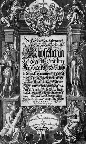 Lot 1660, Auction  108, Hochloblichen Stifts wirtzburgs, Landtgerichts Ordnung 