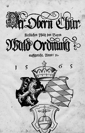 Lot 1665, Auction  108, Friedrich III. von der Pfalz, Der Obern Chrufrüstlichen Pfaltz jnn Bayrn Wald Ordnugn aufgericht. Anno, etc. 1565