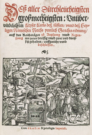 Lot 1699, Auction  108, Bambergische Halßgerichts, und Rechtlich Ordnung + 2 Beibände
