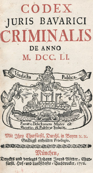 Lot 1711, Auction  108, Kreittmayr, Wiguläus Aloysius Xaverius von,  Codex juris bavarici criminalis de anno 