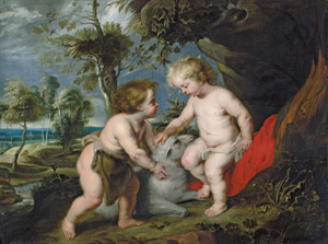 Lot 6010, Auction  108, Rubens, Peter Paul - Werkstatt, Der "Spinola"-Rubens, Der Christusknabe mit dem kindlichen Johannes dem Täufer