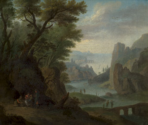 Lot 6038, Auction  108, Flämisch, um 1600. Blick über eine Flusslandschaft