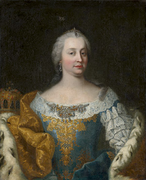Lot 6057, Auction  108, Meytens, Martin van - Umkreis, Kaiserin Maria Theresia mit der ungarischen Königskrone
