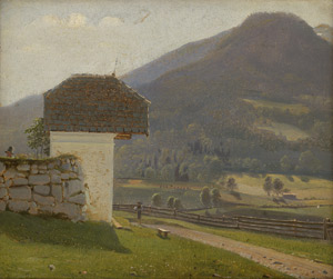 Lot 6102, Auction  108, Küchler, Albert, Kleiner Weg mit Jungen in Tiroler Sommerlandschaft