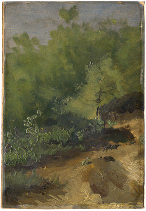 Lot 6142, Auction  108, Dänisch, um 1840. Landschaftsstudie mit Bäumen und Gräsern