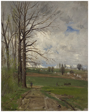 Lot 6155, Auction  108, Buchholz, Karl, Thüringische Landschaft im Vorfrühling