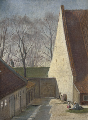 Lot 6170, Auction  108, Bissen, Rudolf, Blick aus dem Dachbodenfesnter des Künstlers auf Frederiksholmskanal in Kopenhagen
