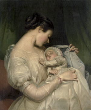 Lot 6177, Auction  108, Französisch, um 1840. Mutter mit ihrem schlafenden Kind