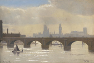 Lot 6181, Auction  108, Englisch, 1878. Ansicht des Palace of Westminster und der Waterloo Brigde an der Themse