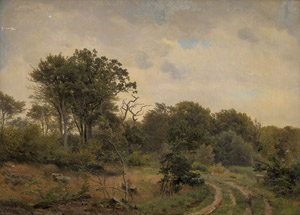 Lot 6192, Auction  108, Lunde, Anders Christian, Kleine Waldlichtung bei Hellebæk