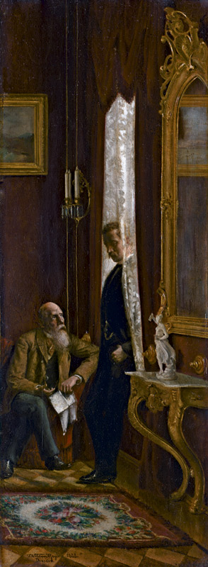 Lot 6217, Auction  108, Reyer, T. William, Zwei Männer im Gespräch in einem eleganten Salon