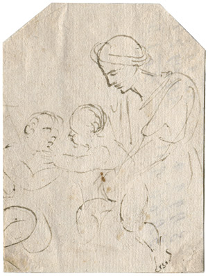 Lot 6516, Auction  108, Italienisch, 16, Jh. Die Jungfrau mit dem Christusknaben und Johannes dem Täufer