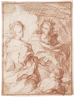 Lot 6559, Auction  108, Florentinisch, um 1600. Eine Königin mit Pagen und einer weiteren Figur