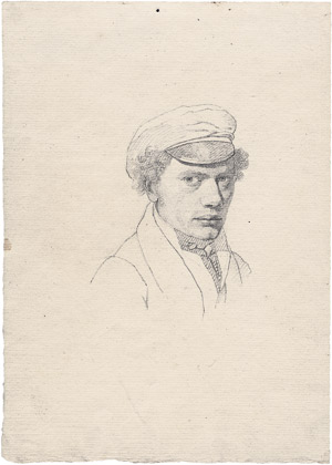 Lot 6686, Auction  108, Hübner, Julius, Bildnis eines jungen Mannes mit Kappe