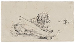 Lot 6697, Auction  108, Schnorr von Carolsfeld, Julius, Zwei Illustrationen zu den Nibelungen: Siegfried ; Männerbein und liegender Hund