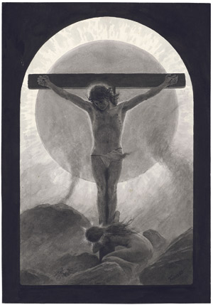 Lot 6776, Auction  108, Fidus, Christus am Kreuz mit Maria Magdalena