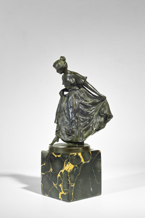 Lot 7569, Auction  108, Unbekannter Künstler, Stehende Dame 