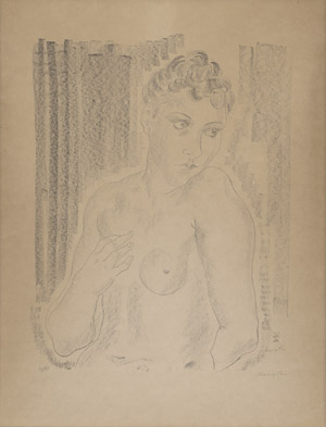 Lot 8067, Auction  108, Foujita, Tsuguharu, Femme nue à mi-corps