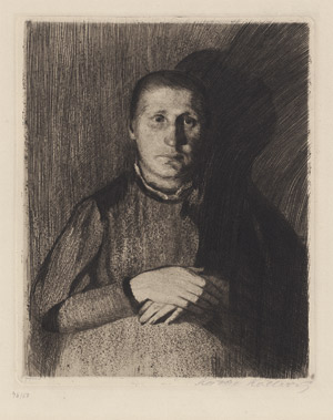 Lot 8145, Auction  108, Kollwitz, Käthe, Frau mit übereinandergelegten Händen