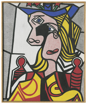 Lot 8224, Auction  108, Pettibone, Richard, Roy Lichtenstein - Woman with flowered hat 
