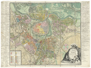 Lot 156, Auction  109, Plan der k. k. Haupt u(nd) Residenz-Stadt Wien, Kolorierter Kupferstichplan von  J. Renard nach Max von Grim