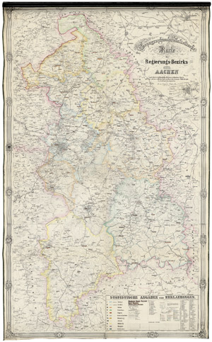 Lot 158, Auction  109, Topographisch-Statistische Karte, des Regierungs-Bezirks Aachen