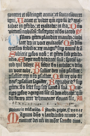 Lot 1044, Auction  109, Psaltertypen, von Fust und Schöffer. 5 Pergamentblätter