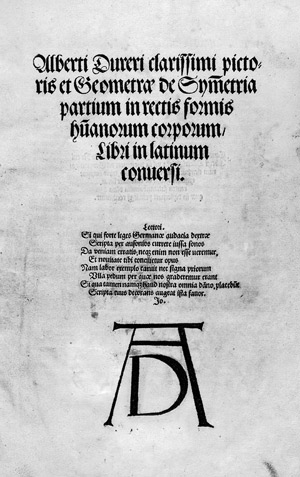 Lot 1077, Auction  109, Dürer, Albrecht, Alberti Dureri clarissimi pictoris et Geometrae de Symmetria 