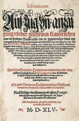 Lot 1097, Auction  109, Perneder, Andreas, Sammelband mit 4 juristischen Werken