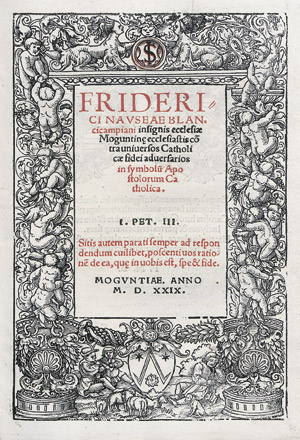 Lot 1163, Auction  109, Nausea, Friedrich, contra universos Catholicae fidei adversarios 