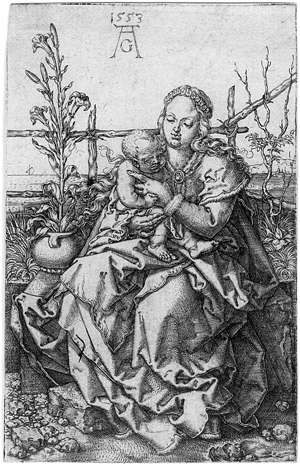 Lot 5003, Auction  109, Aldegrever, Heinrich, Die Jungfrau mit dem Kind auf der Rasenbank