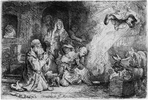 Lot 5173, Auction  109, Rembrandt Harmensz. van Rijn, Der Engel vor der Familie des Tobias verschwindend