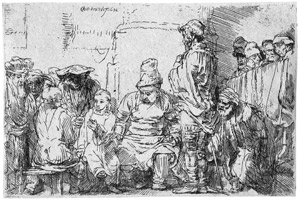 Lot 5175, Auction  109, Rembrandt Harmensz. van Rijn, Jesus als Knabe unter den Schriftgelehrten sitzend