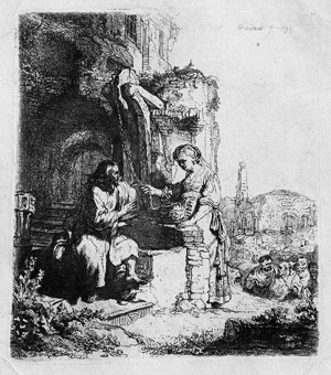 Lot 5177, Auction  109, Rembrandt Harmensz. van Rijn, Christus und die Frau aus Samaria