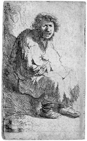 Lot 5185, Auction  109, Rembrandt Harmensz. van Rijn, Auf einem Erdhügel sitzender Bettler.