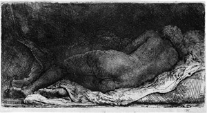 Lot 5188, Auction  109, Rembrandt Harmensz. van Rijn, Liegende nackte Frau - La négresse couchée