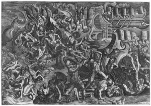 Lot 5207, Auction  109, Scultori, Giovanni Battista, Seeschlacht der Trojaner und Griechen