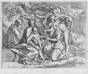 Lot 5218, Auction  109, Testa, Pietro, Die Heilige Familie mit Engeln