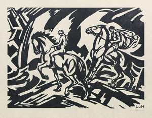 Lot 5367, Auction  109, Hofmann, Ludwig von, Zwei Reiter in einer Landschaft