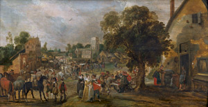 Lot 6003, Auction  109, Vrancx, Sebastian - Umkreis, Dorfkirmes mit Pferdemarkt in einem niederländischen Dorf