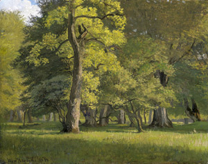 Lot 6114, Auction  109, Pedersen, Viggo Christian Frederik Vilhelm, Baumstudien von Jægersborg Dyrehave, nördlich von Kopenhagen