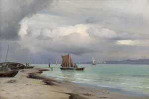 Lot 6146, Auction  109, Lübbers, Holger, Segelschiffe im Øresund bei aufziehendem Gewitter