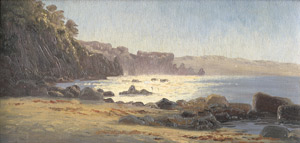 Lot 6147, Auction  109, Bredsdorff, Johan Ulrik, Strandpartie mit felsiger Küste im Sommer