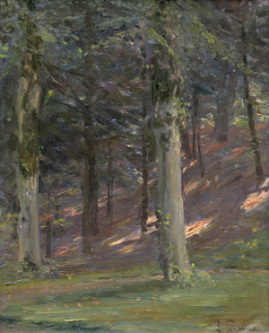 Lot 6175, Auction  109, Skarbina, Franz, Sonnenbeschienene Partie im Berliner Grunewald